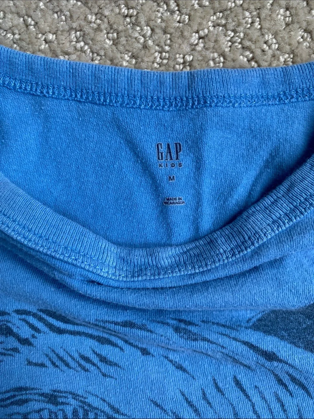 GAP Blue Shark Tee & lands’ end Light blue Space Shuttle Graphic Tee bundle